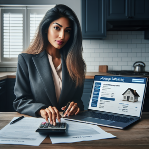 Professional illustration about mortgage refinancing