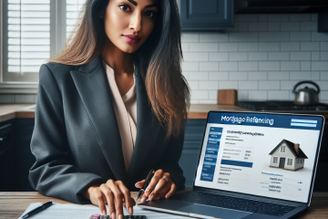 Professional illustration about mortgage refinancing