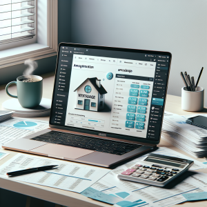 Professional illustration about mortgage refinancing to lower