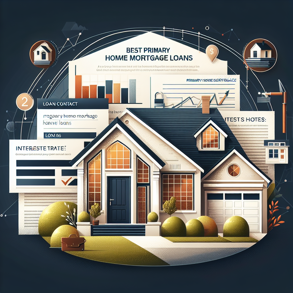 Professional illustration about primary home mortgage loans