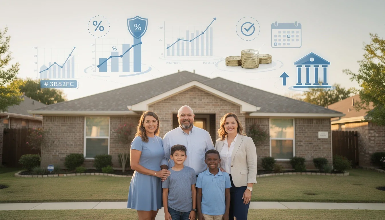 An illustrated diagram showing the key benefits of 2026 texas property tax mortgage impact strategies