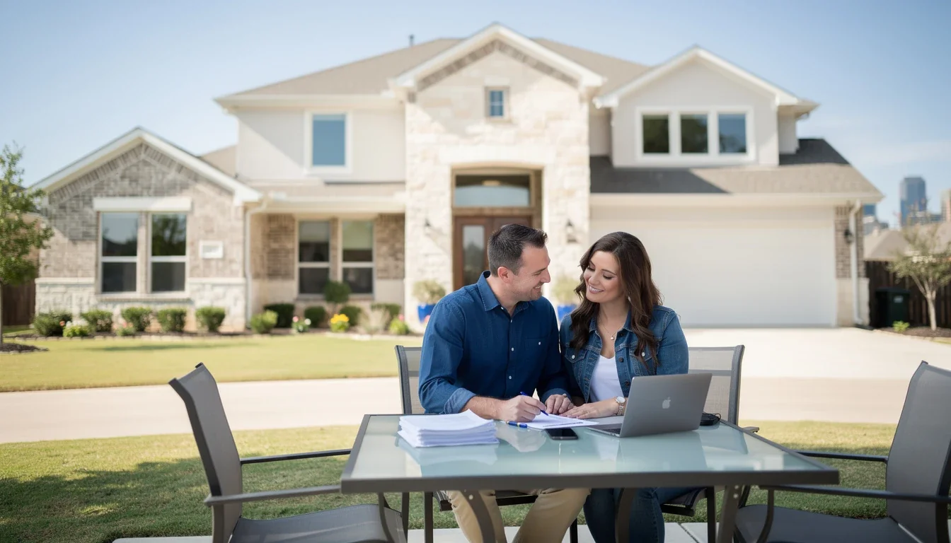 A professional team working on jumbo loan application checklist dfw texas solutions in a modern office environment