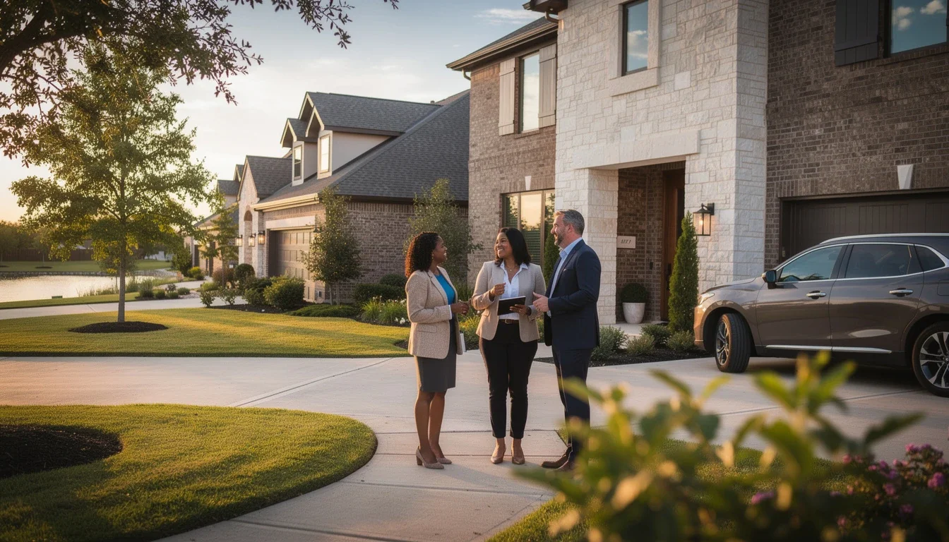 A professional team working on mortgage strategies for southlake relocation solutions in a modern office environment