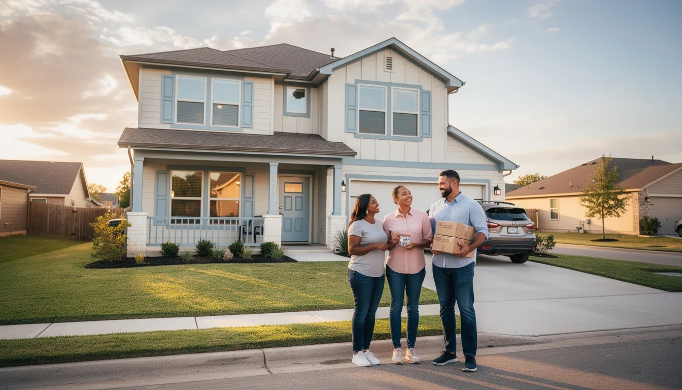 A professional team working on mortgage strategies for texas suburb relocation solutions in a modern office environment