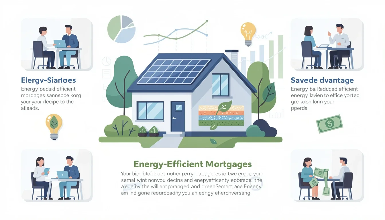 A summary infographic highlighting best practices for energy-efficient mortgage and greensmart advantage