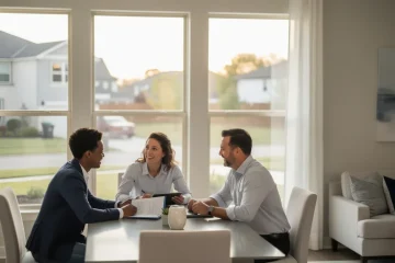 A professional team working on personalized mortgage solutions in dfw solutions in a modern office environment
