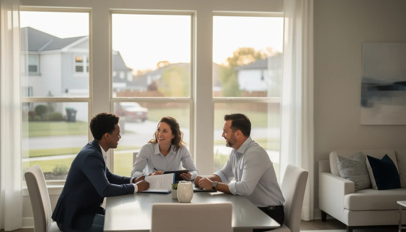 A professional team working on personalized mortgage solutions in dfw solutions in a modern office environment