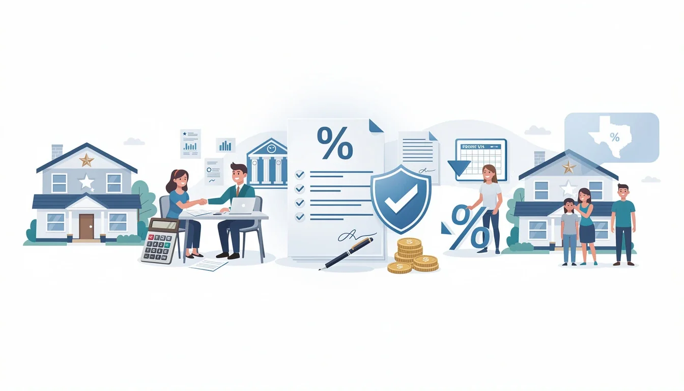 A step-by-step visual process guide demonstrating how refinance your home loan in texas works