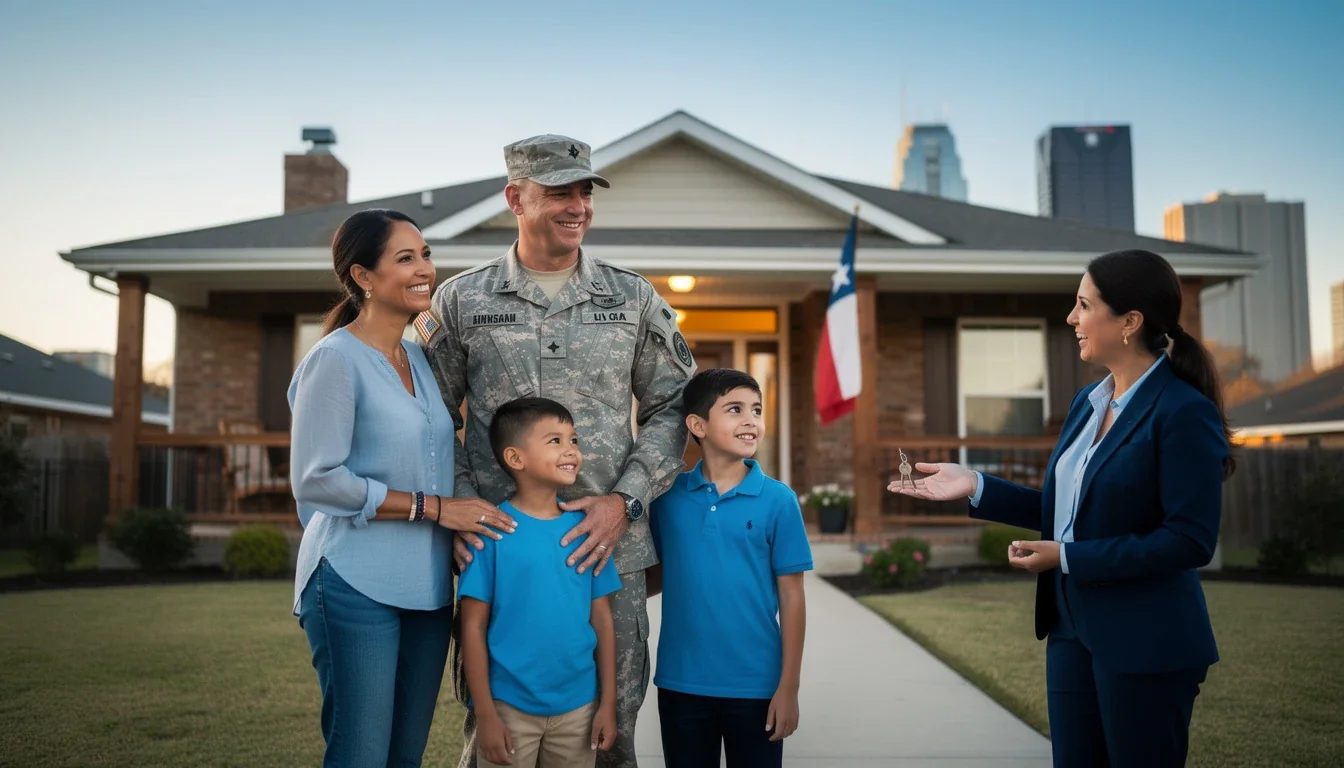 An illustrated diagram showing the key benefits of va home loans in texas strategies