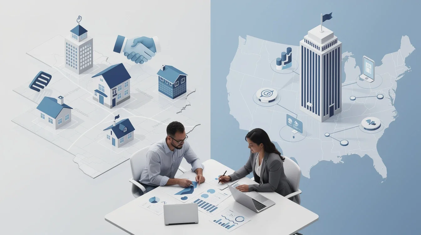 A summary infographic highlighting best practices for local versus national mortgage lenders dfw texas