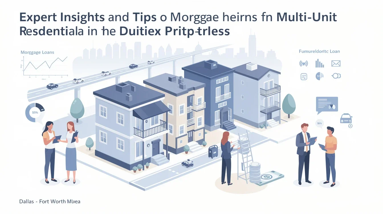 A summary infographic highlighting best practices for mortgage loans for multi-unit properties dfw