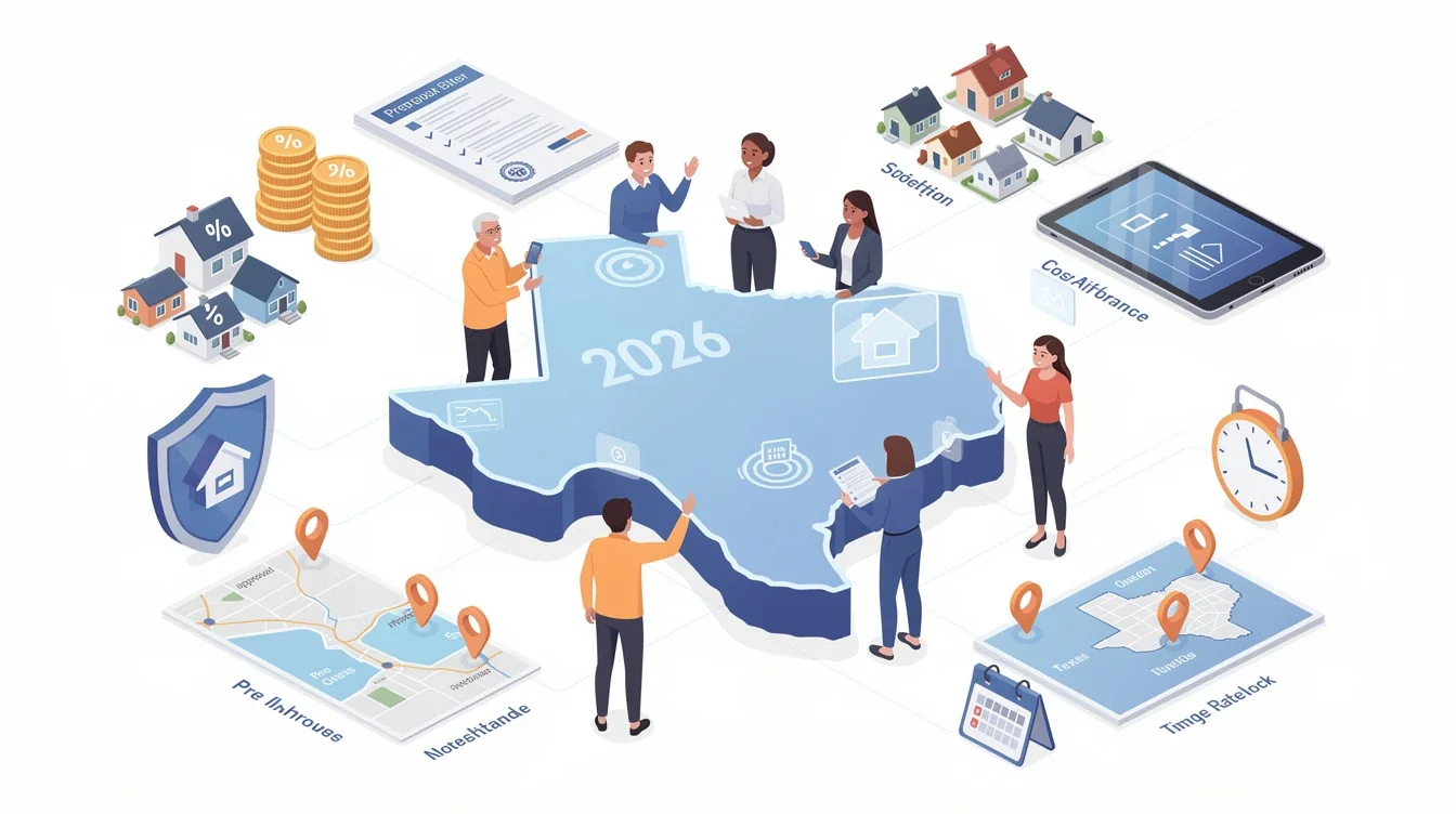A summary infographic highlighting best practices for mortgage considerations for texas relocators 2026