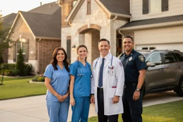 A professional team working on mortgage programs for healthcare workers southlake tx solutions in a modern office environment
