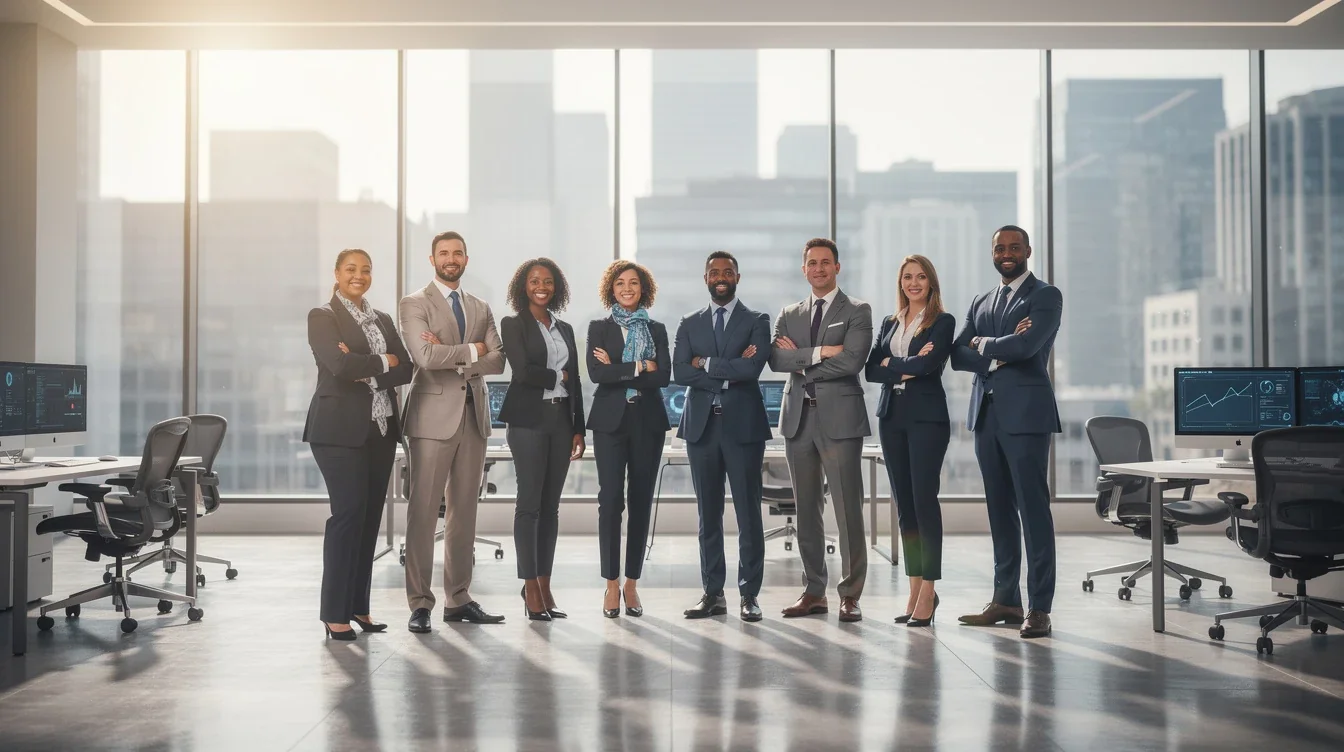 A professional team working on self employed mortgage approval checklist dfw solutions in a modern office environment