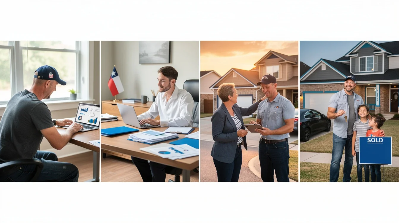 A step-by-step visual process guide demonstrating how texas veteran mortgage assistance programs 2026 works