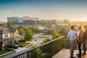 A professional team working on impact of tech industry on southlake mortgages 2026 solutions in a modern office environment