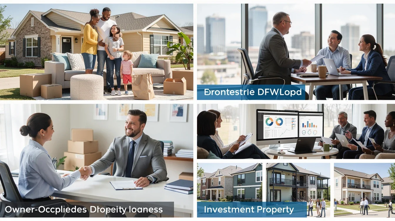 A step-by-step visual process guide demonstrating how owner occupied vs investment property loans dfw works